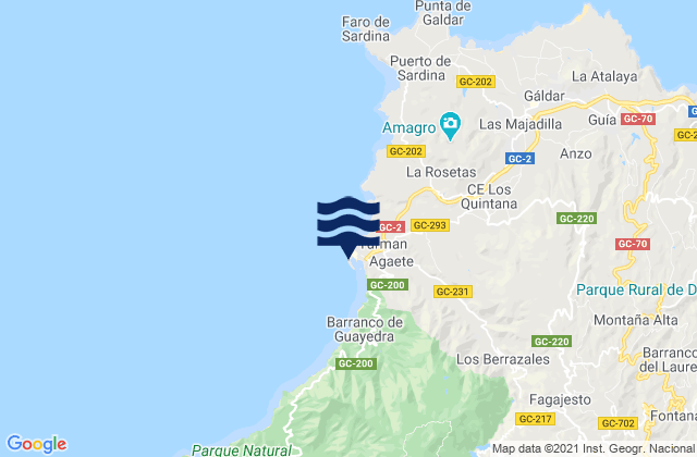 Mapa de mareas Puerto de las Nieves (Gran Canaria), Spain