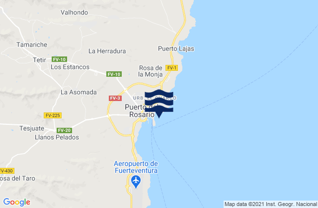 Mapa de mareas Puerto del Rosario (Fuerteventura), Spain
