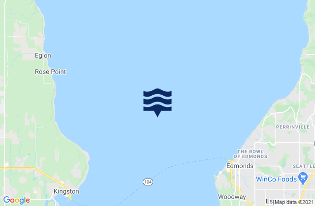 Mapa de mareas Puget Sound, United States