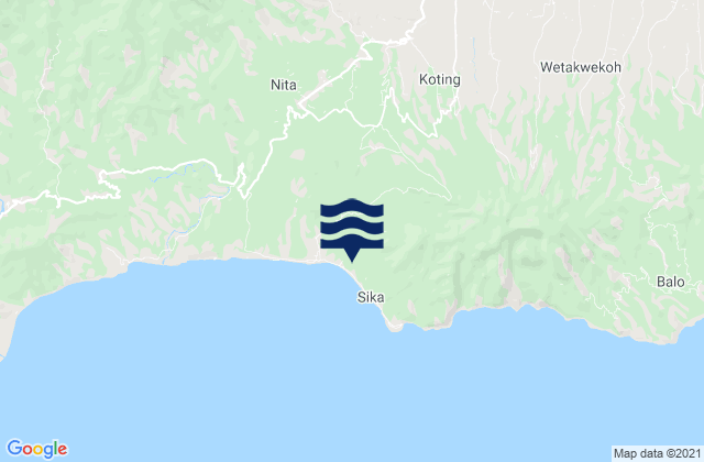 Mapa de mareas Puho, Indonesia