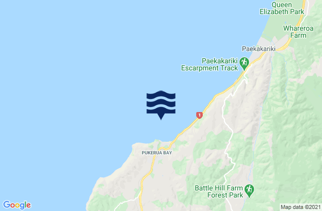 Mapa de mareas Pukerua Bay, New Zealand