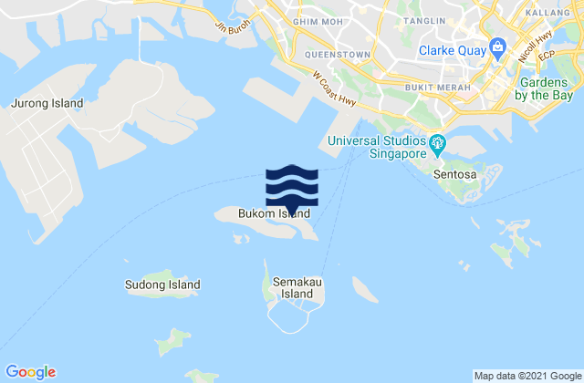 Mapa de mareas Pulau Bukum, Singapore