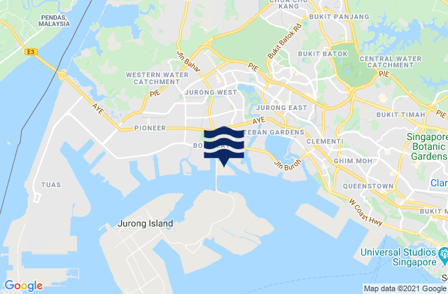 Mapa de mareas Pulau Damar Laut, Singapore