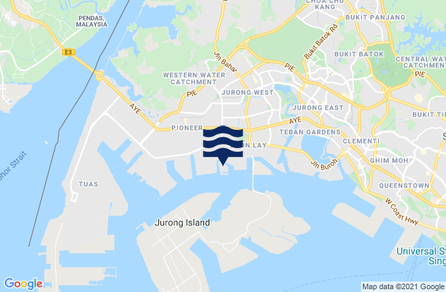 Mapa de mareas Pulau Samulun, Singapore
