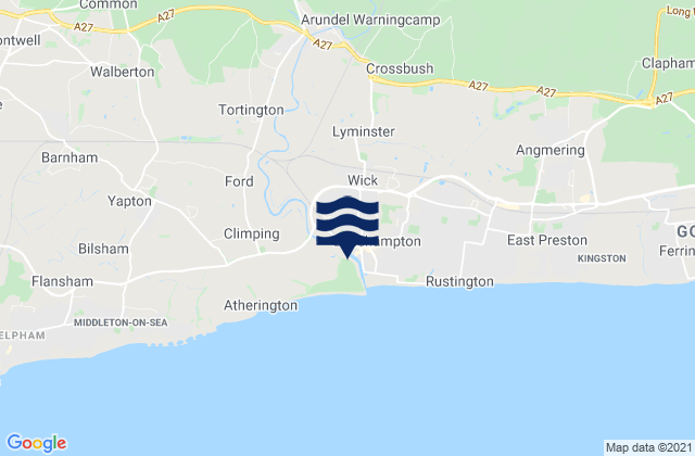 Mapa de mareas Pulborough, United Kingdom