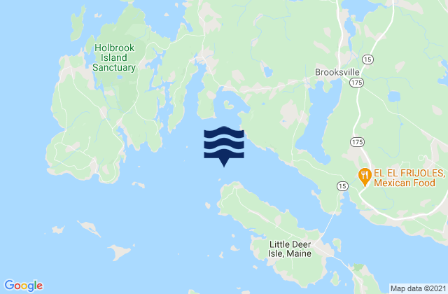 Mapa de mareas Pumpkin Island north of, United States