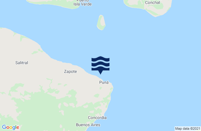 Mapa de mareas Puna, Ecuador