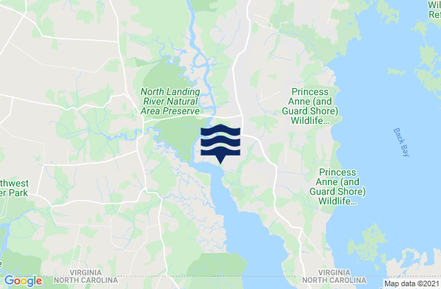 Mapa de mareas Pungo Ferry Marina, United States