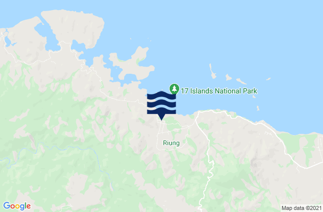 Mapa de mareas Punsu, Indonesia