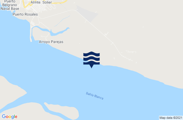 Mapa de mareas Punta Ancla, Argentina