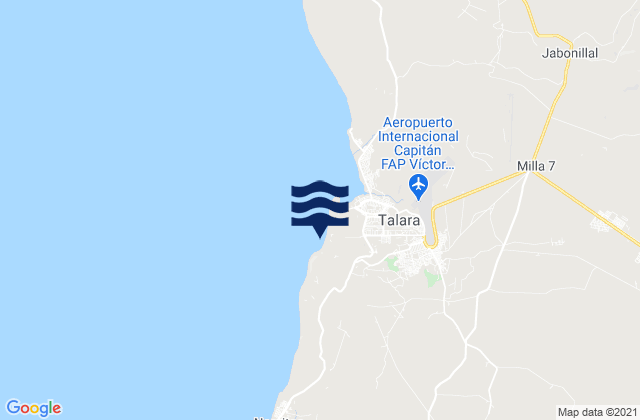 Mapa de mareas Punta Arena, Peru