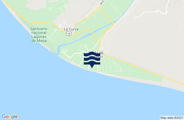 Mapa de mareas Punta Bombon, Peru