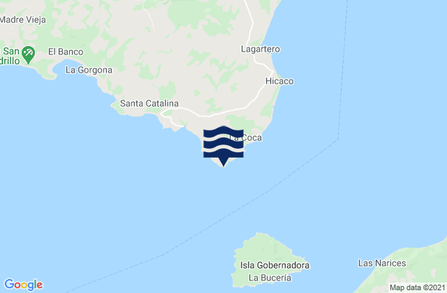 Mapa de mareas Punta Brava, Panama