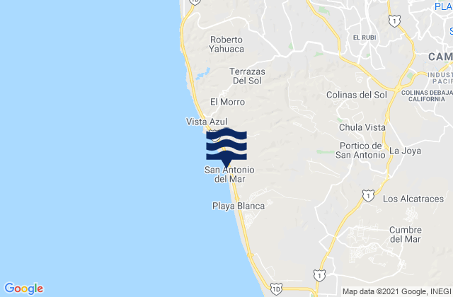 Mapa de mareas Punta Colorado, Mexico