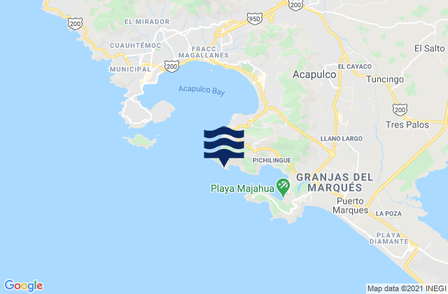 Mapa de mareas Punta Marquez, Mexico