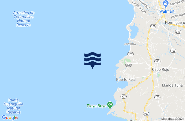Mapa de mareas Punta Ostiones 1.5 miles west of, Puerto Rico