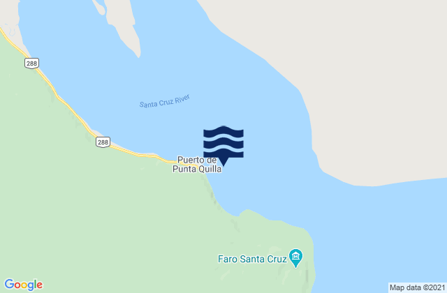 Mapa de mareas Punta Quilla (Puerto Santa Cruz), Argentina