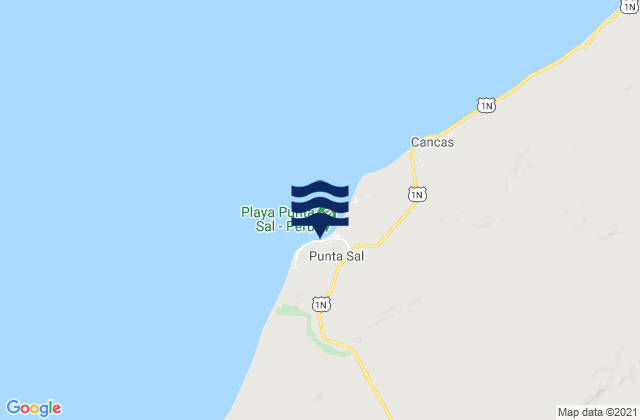 Mapa de mareas Punta Sal, Peru