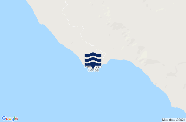 Mapa de mareas Punta San Carlos, Mexico