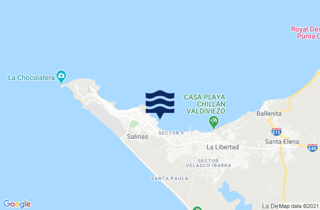 Mapa de mareas Punta San Lorenzo, Ecuador