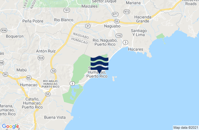 Mapa de mareas Punta Santiago Barrio, Puerto Rico