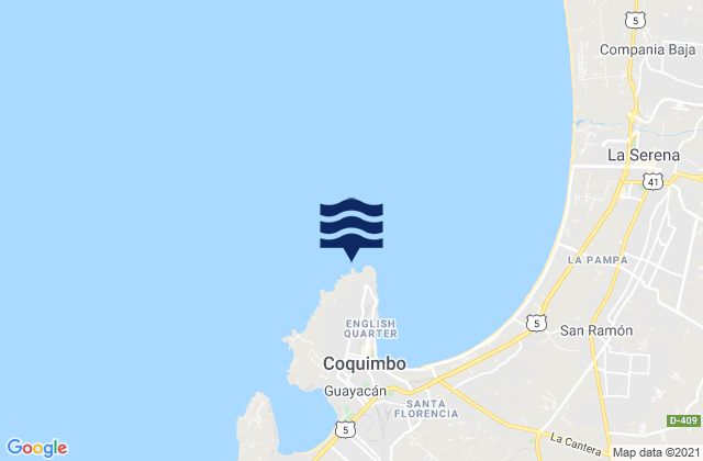 Mapa de mareas Punta Tortuga Lighthouse, Chile