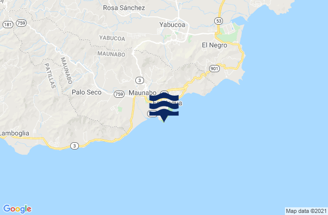 Mapa de mareas Punta Tuna, Puerto Rico