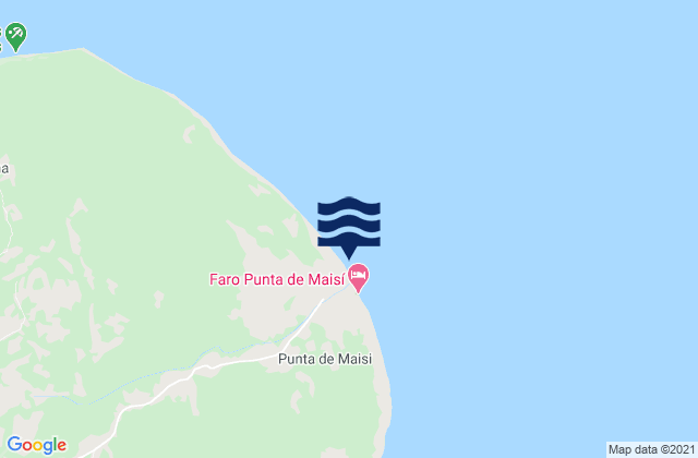 Mapa de mareas Punta de Maisí, Cuba