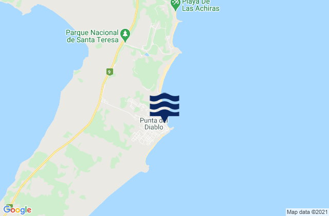 Mapa de mareas Punta del Diablo, Brazil