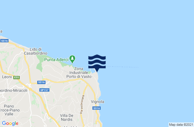Mapa de mareas Punta della Penna, Italy