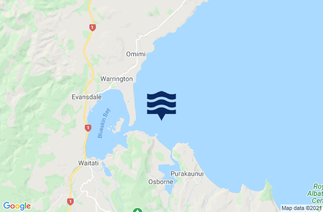 Mapa de mareas Purakaunui Bay, New Zealand