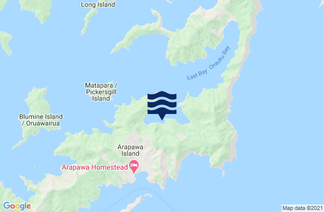 Mapa de mareas Puriri Bay, New Zealand