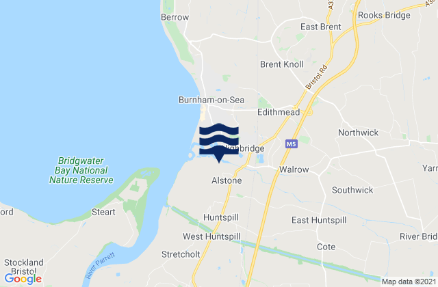 Mapa de mareas Puriton, United Kingdom