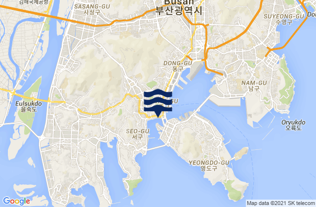 Mapa de mareas Pusan, South Korea