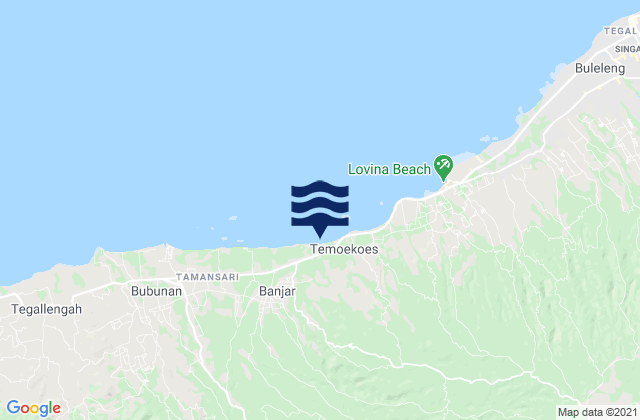 Mapa de mareas Puspajati, Indonesia
