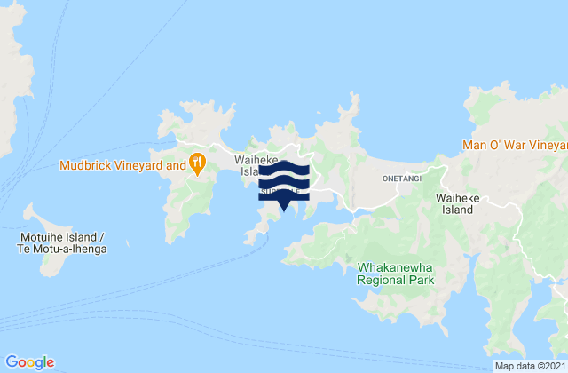 Mapa de mareas Putiki Bay, New Zealand