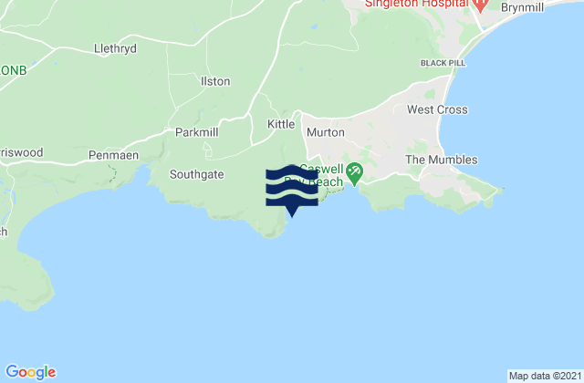 Mapa de mareas Pwlldu Bay Beach, United Kingdom
