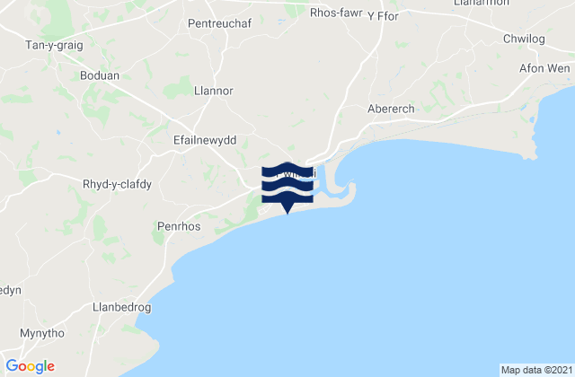Mapa de mareas Pwllheli Beach, United Kingdom