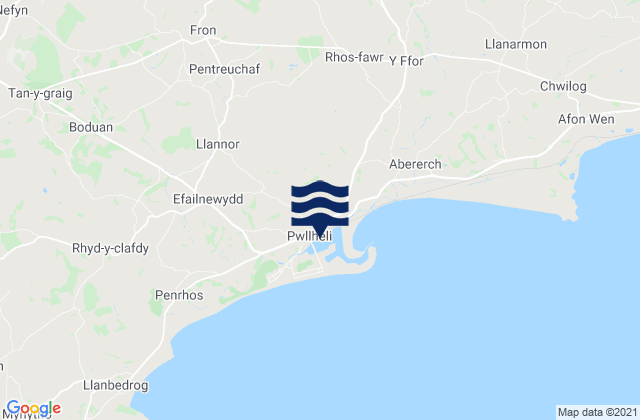 Mapa de mareas Pwllheli, United Kingdom