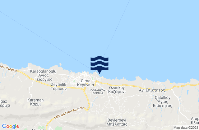 Mapa de mareas Páno Díkomo, Cyprus