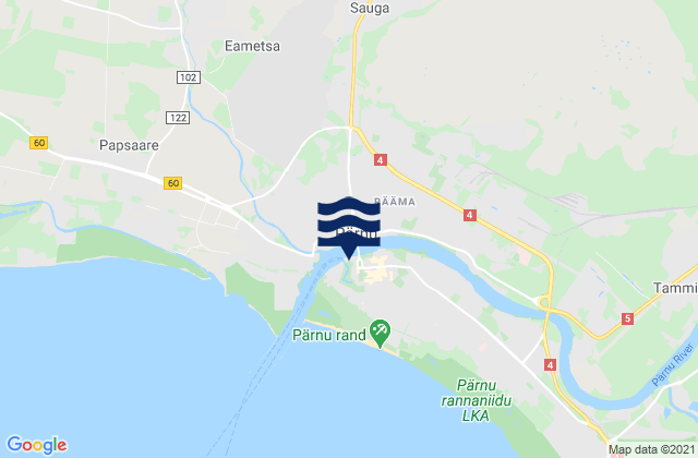 Mapa de mareas Pärnu, Estonia