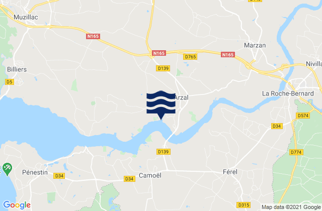 Mapa de mareas Péaule, France