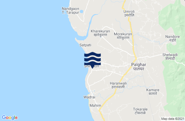 Mapa de mareas Pālghar, India