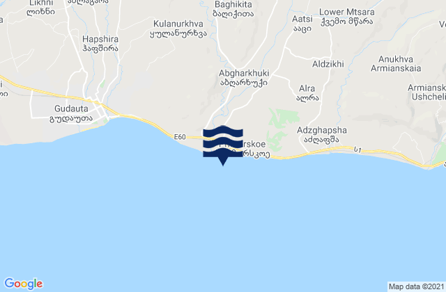 Mapa de mareas P’rimorsk’oe, Georgia
