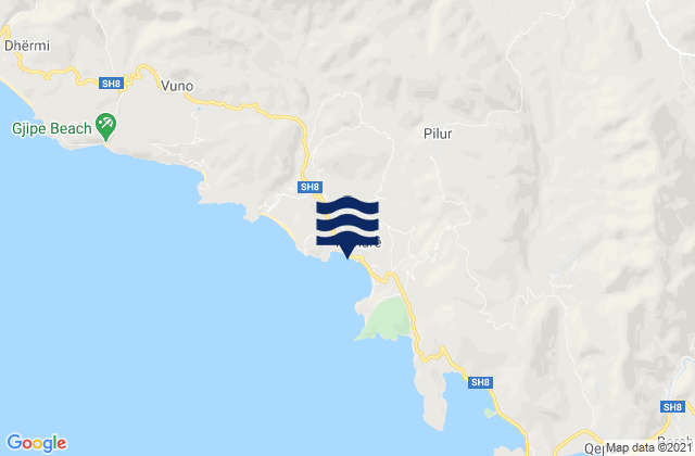 Mapa de mareas Qarku i Vlorës, Albania