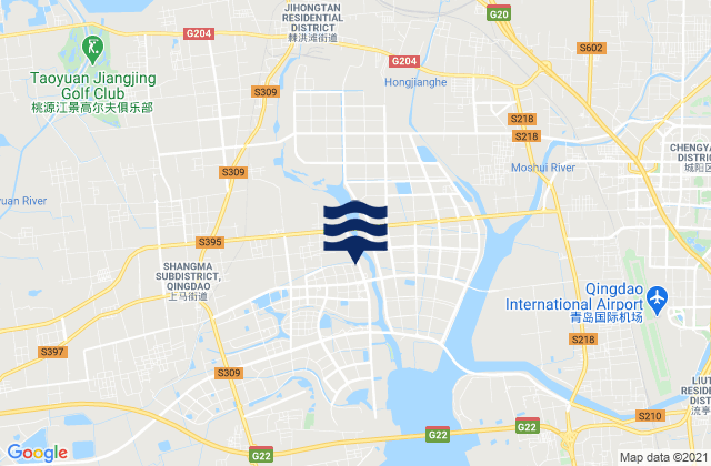 Mapa de mareas Qingdao Shi, China