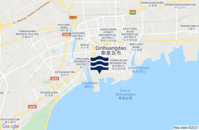 Mapa de mareas Qinhuangdao, China