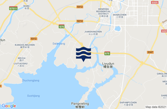 Mapa de mareas Qinzhou Shi, China