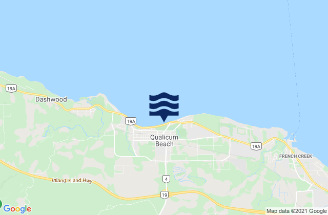 Mapa de mareas Qualicum Beach, Canada