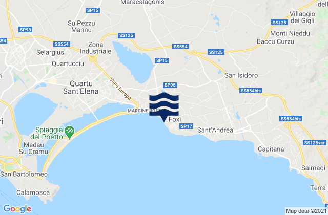 Mapa de mareas Quartu Sant'Elena, Italy